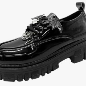 Women's Black Chunky Lace-Up Shoes Sz. 36/US. 6